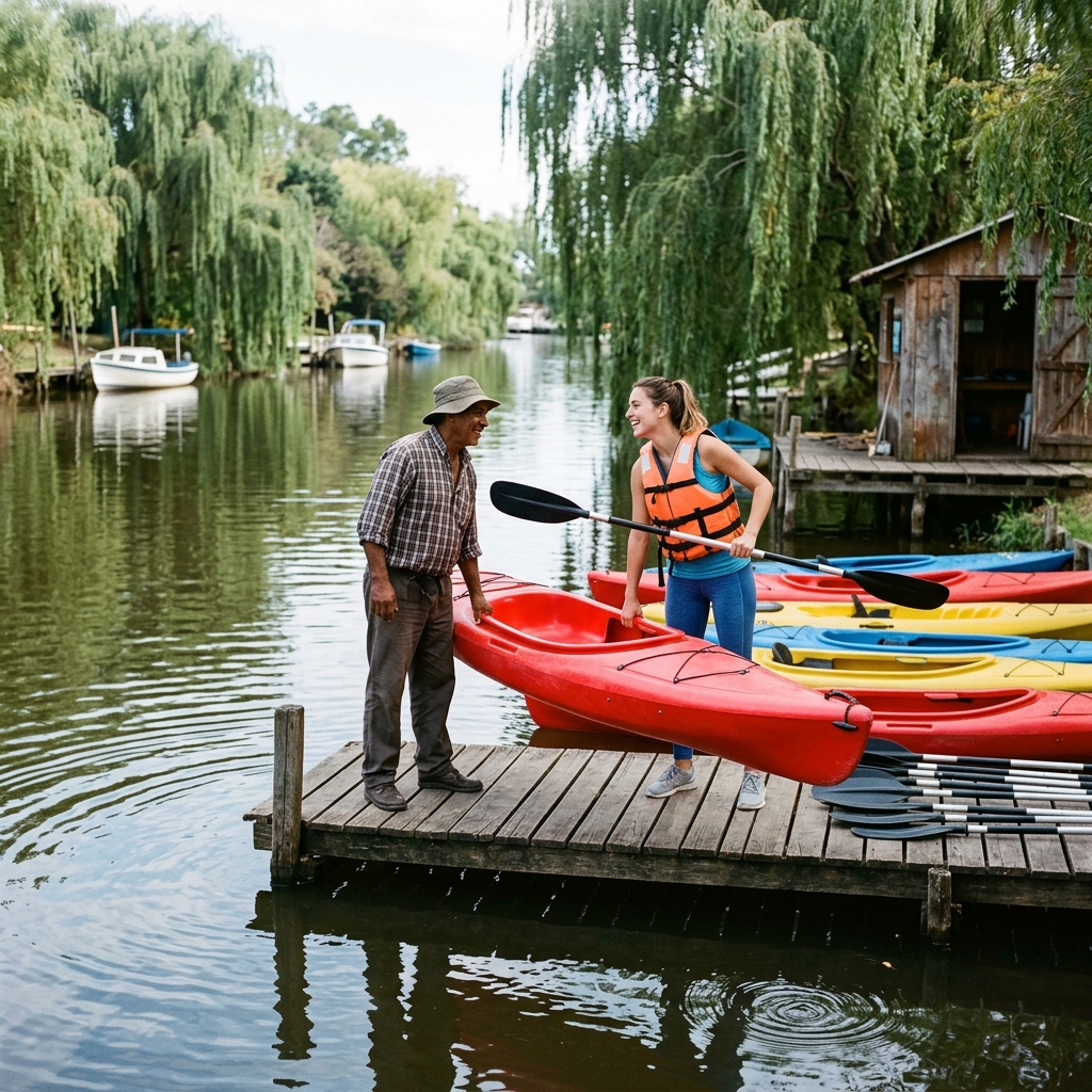 Alquiler de kayaks y embarcaciones recreativas en ríos y costas de Uruguay